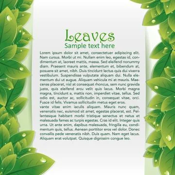 Abstract background with green sheet Stock Illustration