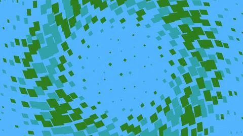 Abstract background with green squares on blue color 스톡 일러스트