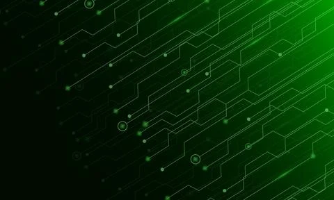 Abstract background with green technology structure circuit computer. Stock Illustration