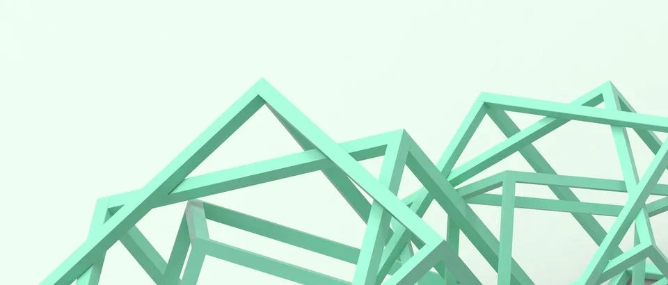 Abstract background. Green Triangle Structure Technology and Internet Connect Ilustración de archivo
