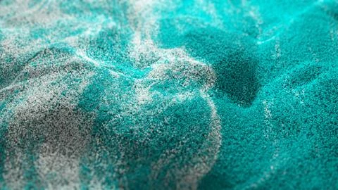 Abstract background with green white floating particles with depth of field.  库存照片