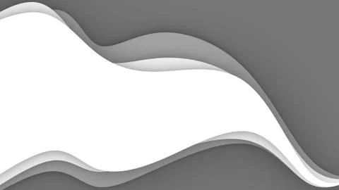 Abstract background with grey and white color paper cut shapes. Stock Illustration