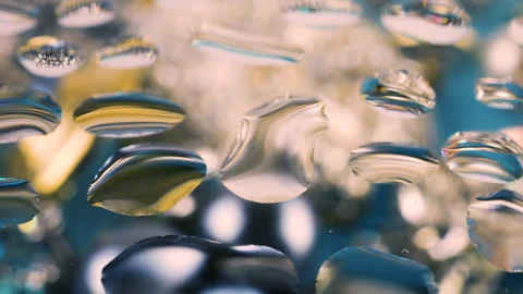 Abstract background in grey blue tones with glitter of crystals and gold.  Stock Footage 303608488