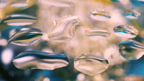 Abstract background in grey blue tones with glitter of crystals and gold. Stock Footage 303609878