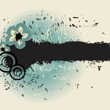 Abstract background with grey flowers Stock Illustration