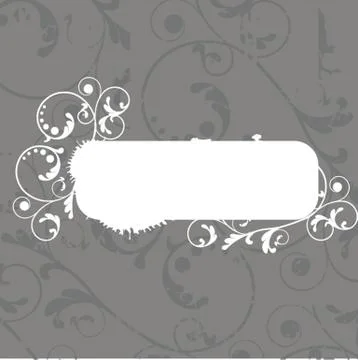 Abstract background with grey flowers Stock Illustration