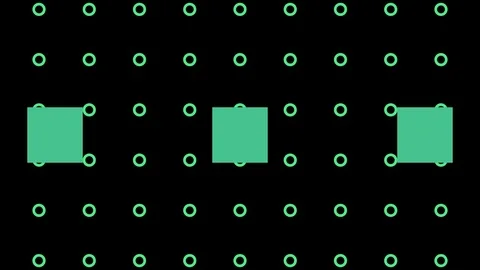 Abstract Background Grid With Circles Version B1 Stock Footage 107254996