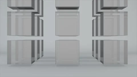 Abstract background with grid glass cubes Stock Illustration