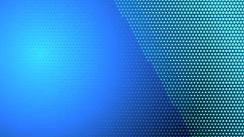 Abstract background, with a grid, of glowing cyan, and blue circular, dots,.. Stock Illustration