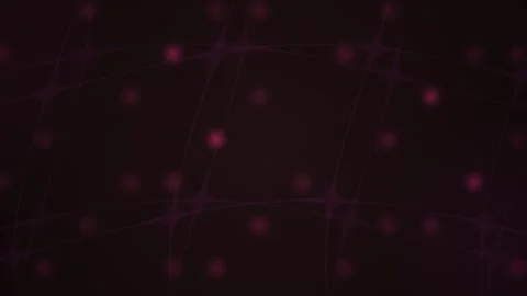 Abstract Background Grid Network with Glowing Purple Dots in Fast Motion Stock Footage 343684602