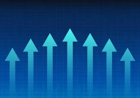 Abstract background growth arrow 스톡 일러스트