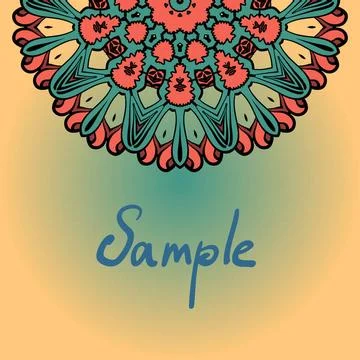 Abstract background with half mandala element Abstract background with hal... Stock Photos