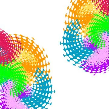 Abstract background with halftone patterns Stock Illustration