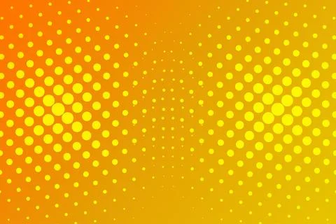 Abstract background halftone yellow circle pattern on gradient Stock Illustration