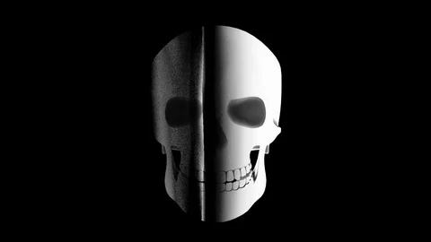 Abstract Background Halloween Static Scary Skull 3 Stock Footage 96428298