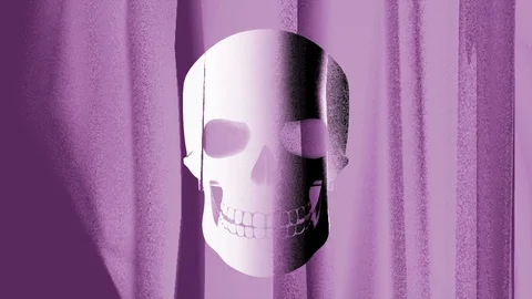 Abstract Background Halloween Static Scary Skull 7 Stock Footage 96433185