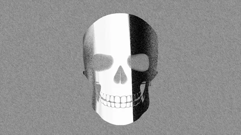 Abstract Background Halloween Static Scary Skull 6 Stock Footage 96434333