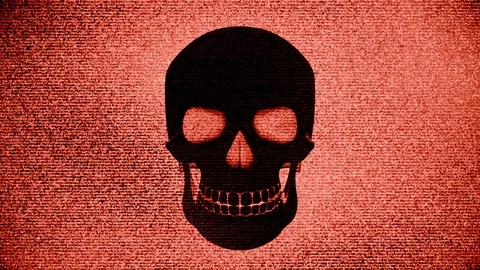Abstract Background Halloween Static Scary Skull 9 Stock Footage 96435644