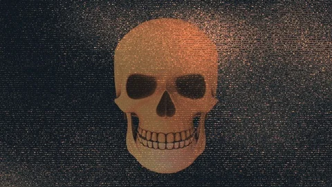 Abstract Background Halloween Static Scary Skull 14 Stock Footage 96439241