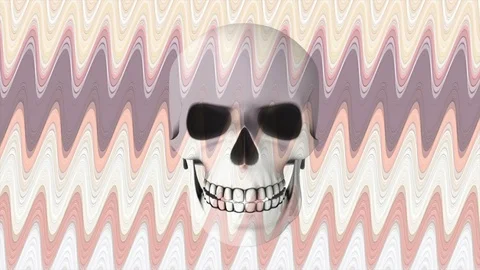 Abstract Background Halloween Static Scary Skull 23 Video stock 96445288