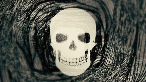 Abstract Background Halloween Static Scary Skull 21 Stock Footage 96449382