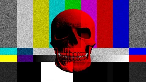 Abstract Background Halloween Static Scary Skull 30 Stock Footage 96464241