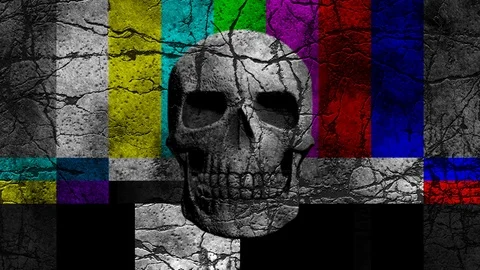 Abstract Background Halloween Static Scary Skull 29 Stock-Footage 96464762