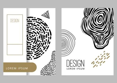 Abstract background with hand drawn design elements. Design element for poste Stock Illustration