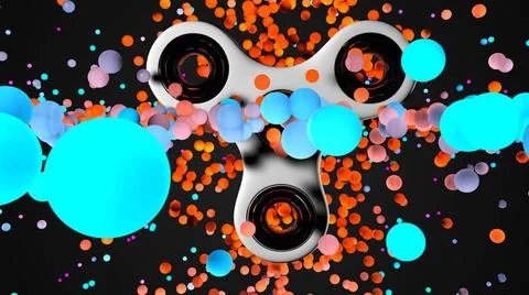Abstract background with hand spinner Abstract background with hand spinne... Stock Photos