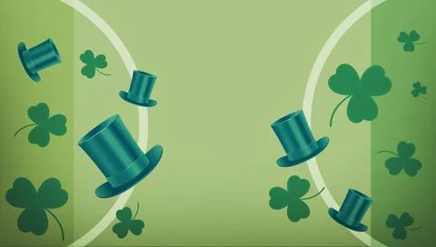 Abstract Background. Happy St. Patrick's Day. Green Hat and design for banner Stock Illustration
