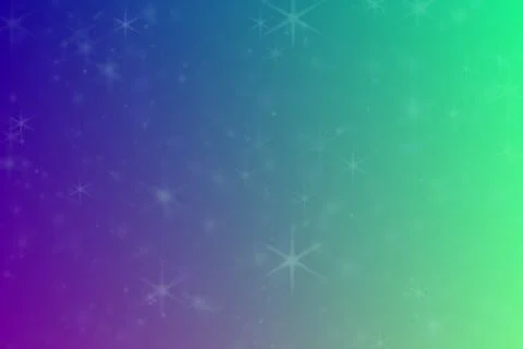 Abstract background with harmonic gradient of blue and green colors and star  Stock Illustration