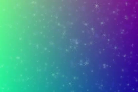 Abstract background with harmonic gradient of blue and green colors and star  Stock Illustration