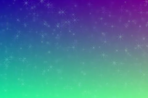 Abstract background with harmonic gradient of blue and green colors and star  写真素材