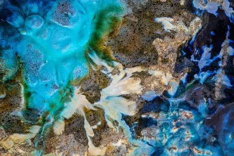Abstract background that has the appearance of being an aerial image over a r 写真素材