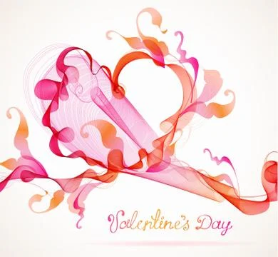 Abstract background with heart Stock Illustration