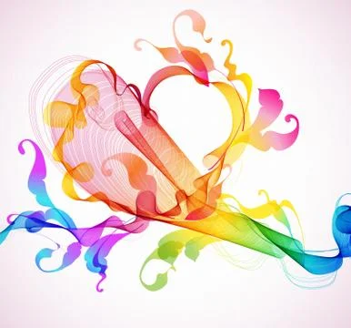 Abstract background with heart Stock Illustration