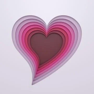 Abstract background of heart shape. 3D rendering. Stock Illustration