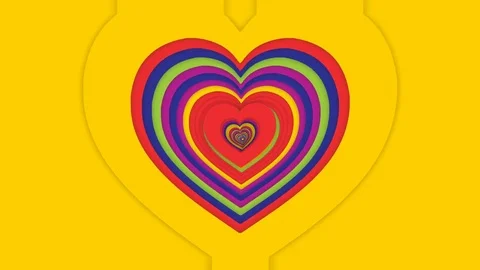 Abstract background with heart-shaped tunnel Stock-Footage 81443220