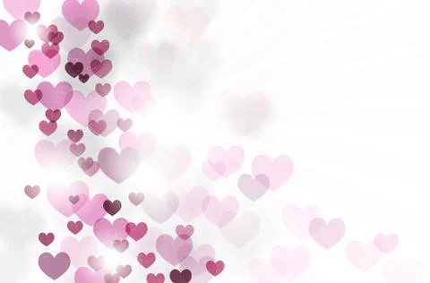 Abstract background with hearts and copy space Stock Illustration