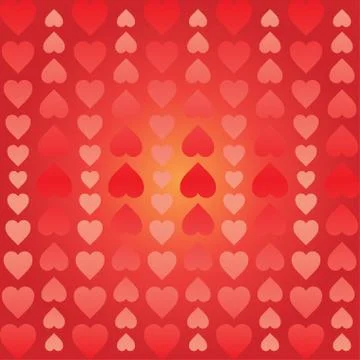 Abstract background of hearts arranged vertically Stock Illustration
