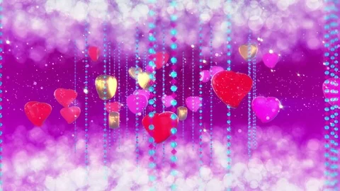 Abstract background with hearts on the day of Saint Valentine. Looping 3d Stock Footage 83448864