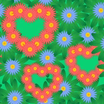 Abstract background with hearts Stock Illustration