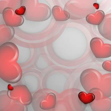 Abstract background with hearts Stock Illustration