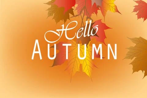 Abstract background Hello Autumn. Stock Illustration