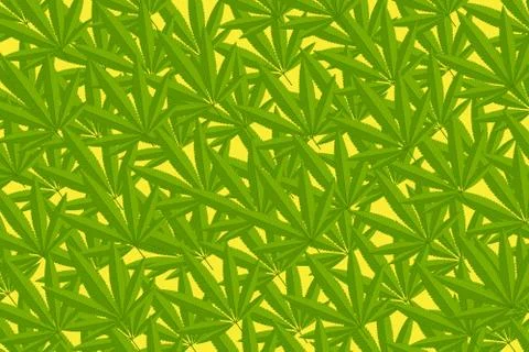 Abstract background of hemp leaves. Stockillustratie