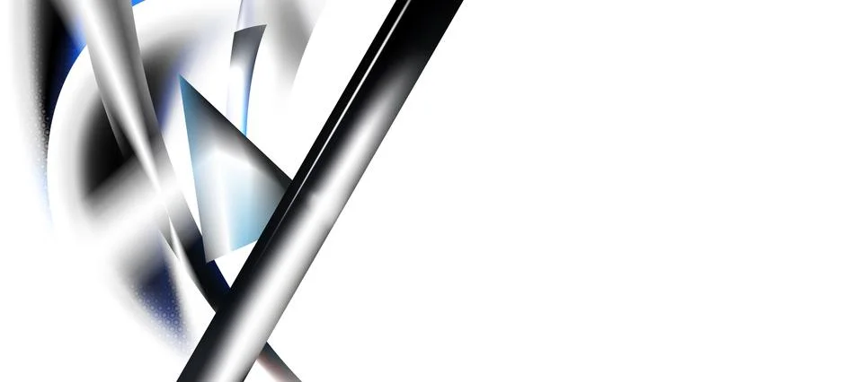 Abstract background, hex texture. White, black shapes composition. Stock Illustration
