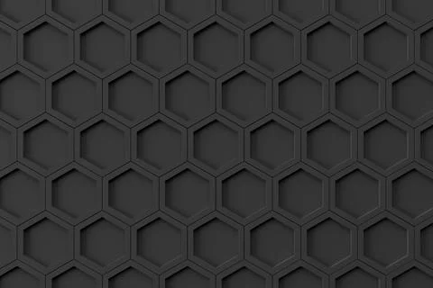 Abstract background of hexagon. 3D rendering. Stock Illustration