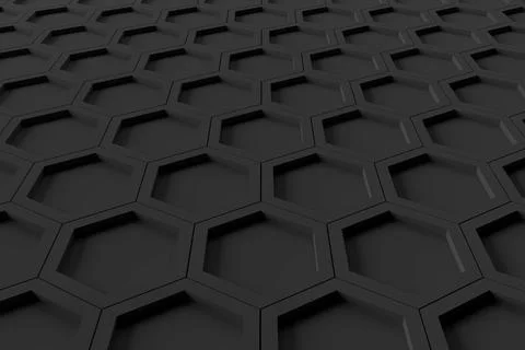 Abstract background of hexagon. 3D rendering. Stock Illustration