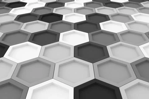 Abstract background of hexagon. 3D rendering. イラスト素材