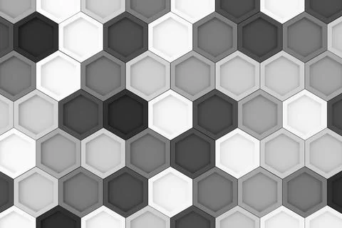 Abstract background of hexagon. 3D rendering. イラスト素材